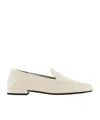 Giorgio Armani Square Toe Loafers In Nude
