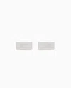 Giorgio Armani Official Store Sterling Silver Cufflinks In Silver