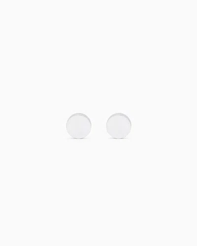 Giorgio Armani Sterling Silver Cufflinks With Milleraies Insert