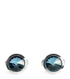Giorgio Armani Sterling Silver Embellished Cufflinks In Blue