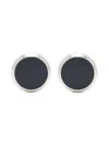 Giorgio Armani Sterling Silver Onyx Cufflinks In Silver