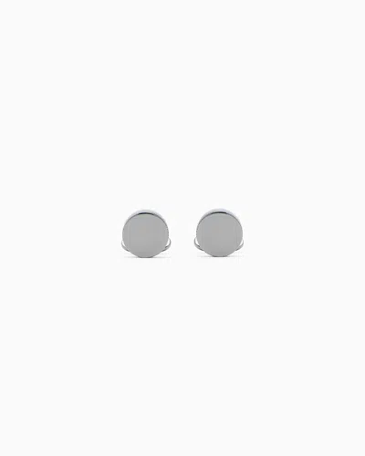 Giorgio Armani Sterling Silver Round Cufflinks
