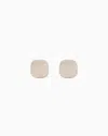 Giorgio Armani Official Store Sterling Silver Round Cufflinks In Silver