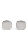 Giorgio Armani Sterling Silver Round Cufflinks In Brown
