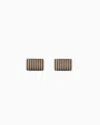 Giorgio Armani Sterling Silver Striped-effect Cufflinks In Silver
