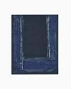 Giorgio Armani Stola Aus Seide Und Laminiertem Stoff In Blue