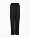 Giorgio Armani Straight-cut Trousers In Double Silk Satin