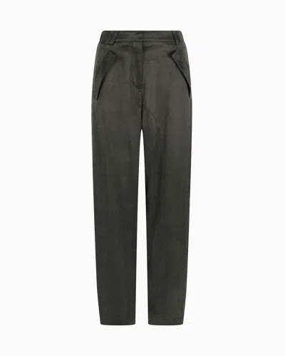 Giorgio Armani Straight-cut Viscose And Cupro Trousers