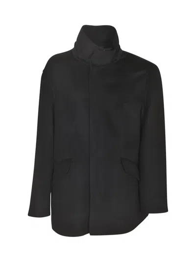 Giorgio Armani High Neck Jacket In Black