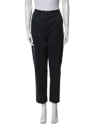 Pre-owned Giorgio Armani Straight Leg Pants In Black