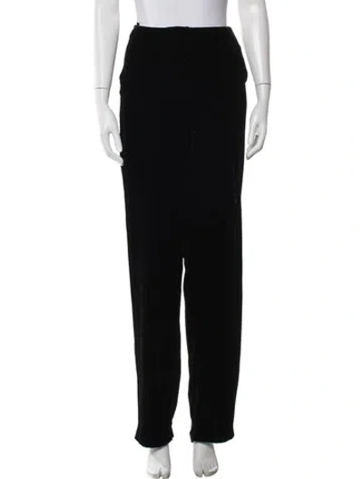 Pre-owned Giorgio Armani Straight Leg Pants In Black