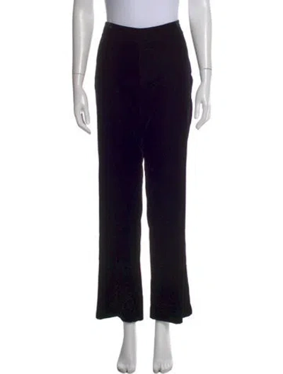 Pre-owned Giorgio Armani Straight Leg Pants In Black