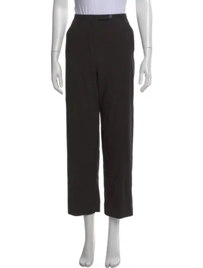 Pre-owned Giorgio Armani Straight Leg Pants In Black