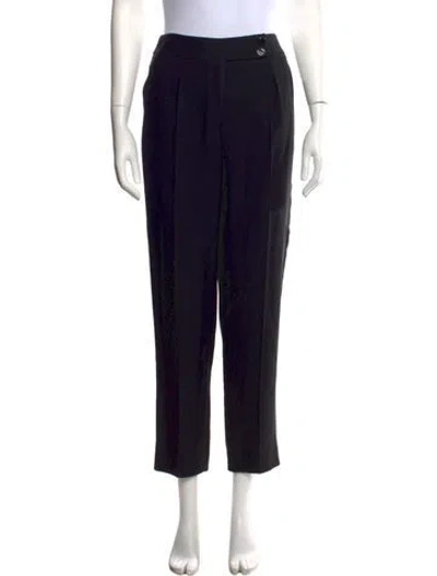 Pre-owned Giorgio Armani Straight Leg Pants In Black