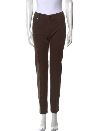 Pre-owned Giorgio Armani Straight Leg Pants In Brown
