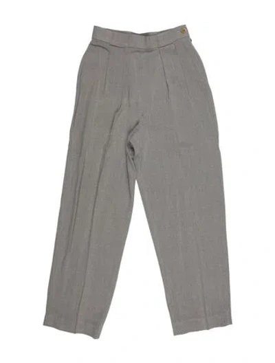 Pre-owned Giorgio Armani Straight Leg Pants In Gray