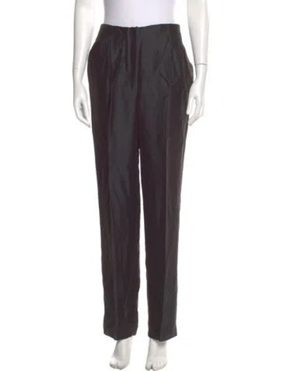 Pre-owned Giorgio Armani Straight Leg Pants In Gray