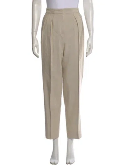 Pre-owned Giorgio Armani Straight Leg Pants In Neutral
