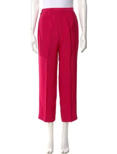 Pre-owned Giorgio Armani Straight Leg Pants In Pink