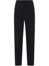 Giorgio Armani Straight-leg Tailored Pants With Elasticated Waistband In Black