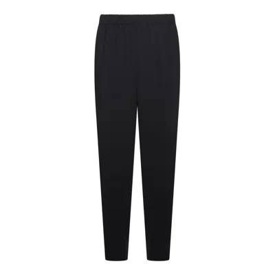 Giorgio Armani Black Wool Pants In Negro