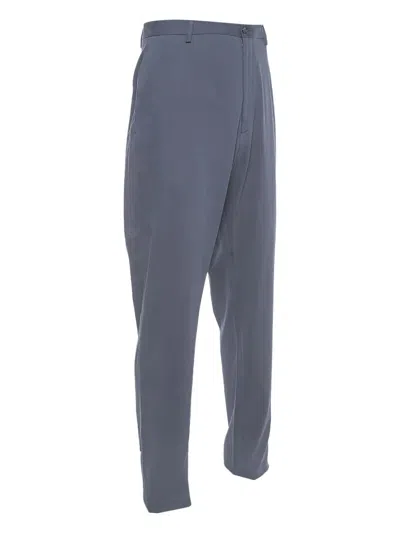 Pre-owned Giorgio Armani Straight-leg Trousers In Blue