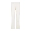 Giorgio Armani Straight-leg Trousers In Luxurious Cotton-silk Blend In Neutrals