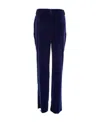 Giorgio Armani Straight-leg Velvet Trousers In Black