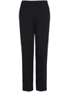 Giorgio Armani Official Store Straight Trousers In Stretch Virgin Wool In Black
