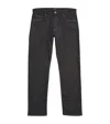 Giorgio Armani Straight Mid-rise Jeans In Black