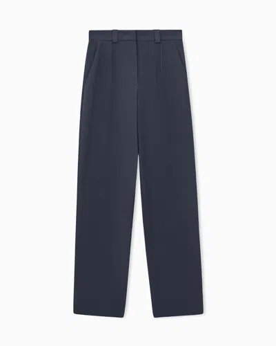 Giorgio Armani Straight Trousers New Normal In Double Stretch Virgin Wool In Gray
