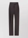 Giorgio Armani Straight Trousers With Pleats And Pockets In Blue