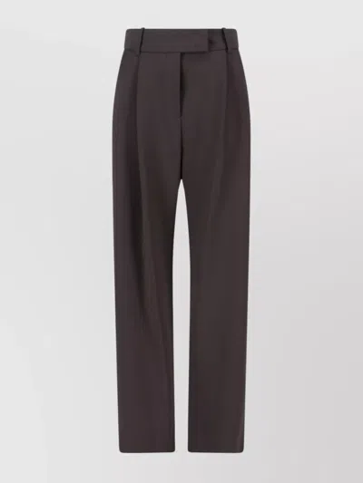 GIORGIO ARMANI STRAIGHT TROUSERS WITH PLEATS AND POCKETS