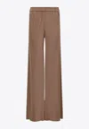 Giorgio Armani Viscose And Silk Blend Trousers In Pink