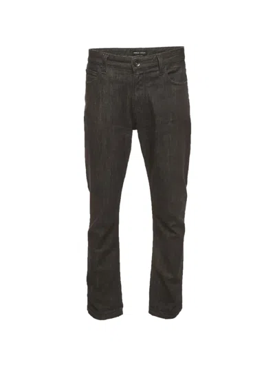 Pre-owned Giorgio Armani Straight-fit Jeans In Black