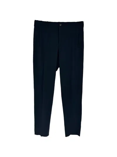 Pre-owned Giorgio Armani Straight-leg Trousers In Black