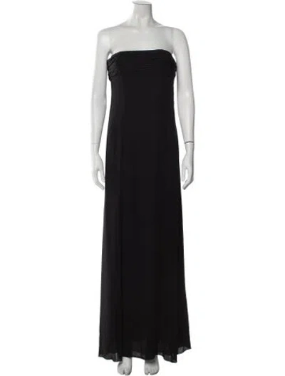 Pre-owned Giorgio Armani Strapless Long Dress In Black