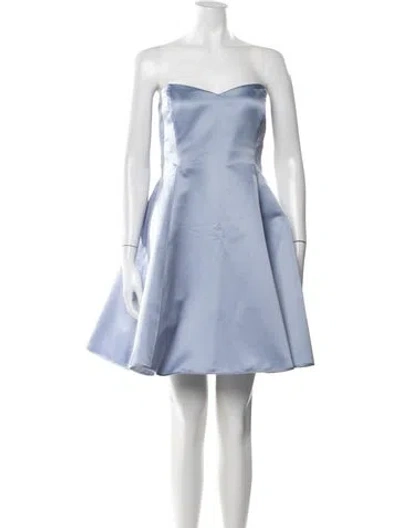 Pre-owned Giorgio Armani Strapless Mini Dress In Blue