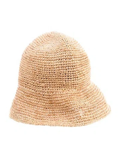 Pre-owned Giorgio Armani Straw Sun Hat W/tags In Neutrals