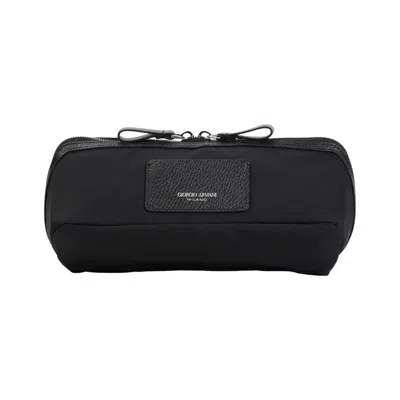 Giorgio Armani Men's Polyester Beauty Case In Black