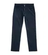 Giorgio Armani Stretch-corduroy Trousers In Blue