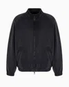 Giorgio Armani Stretch Cotton And Cupro Blouson In Black