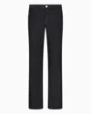 Giorgio Armani Five-pocket, Regular-fit, Virgin-wool Trousers In Blue