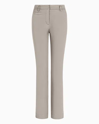 Giorgio Armani Official Store Stretch Cotton Chinos In Dove Grey