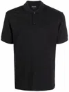 Giorgio Armani Classic Short-sleeve Polo Shirt In Black