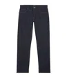 Giorgio Armani Stretch-cotton Straight Jeans In Blue
