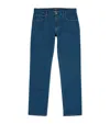 Giorgio Armani Stretch-cotton Straight Jeans In Purple