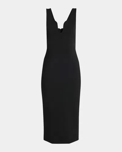 GIORGIO ARMANI STRETCH JERSEY BODY-CON MIDI DRESS
