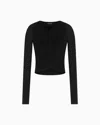 Giorgio Armani Stretch Silk Viscose Blend Crossover Jumper