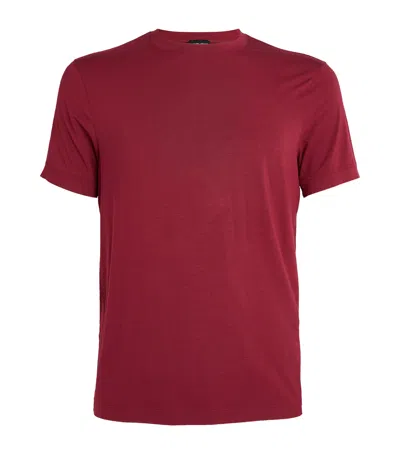 Giorgio Armani Stretch T-shirt In Red